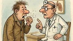 Виц: Докторът: не ми харесва кашлицата