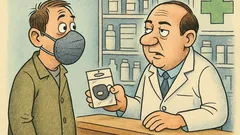 Виц: В аптеката – маска с SMS?